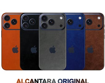 iPhone 17 16 Pro Max Skin Echt Acantara Leder Schutzfolie Rückseite Hülle