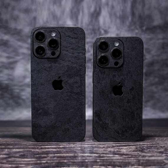 Für IPhone 16 15 14 Pro Skin Echtstein, Schutz Rückseite
