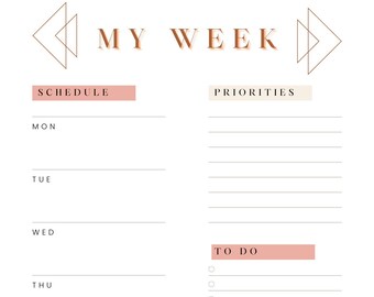 Downloadable Daily Planner Printable - Etsy