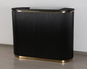 Black and gold reception desk discount