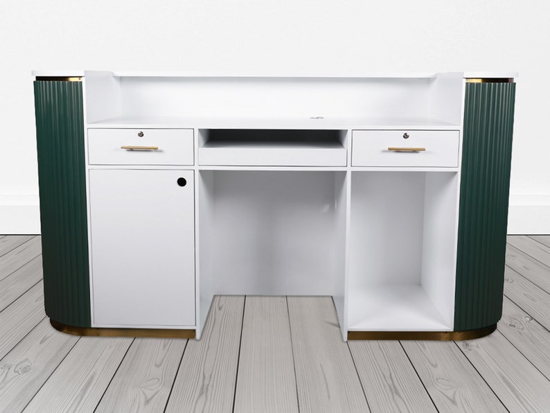 83 Evergreen Tambour Reception Desk Free Shipping Etsy