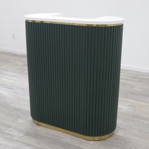 39&quot; Evergreen Tambour Reception Desk - Free Shipping (K9001S-EVERGREEN)