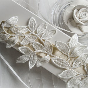 Wedding Garter &#39;Bronte&#39;, Bridal Garter, Lace Garter, Boho Garter, Bridal Lingerie, Bridal Accessories, Garter, Handmade Garter