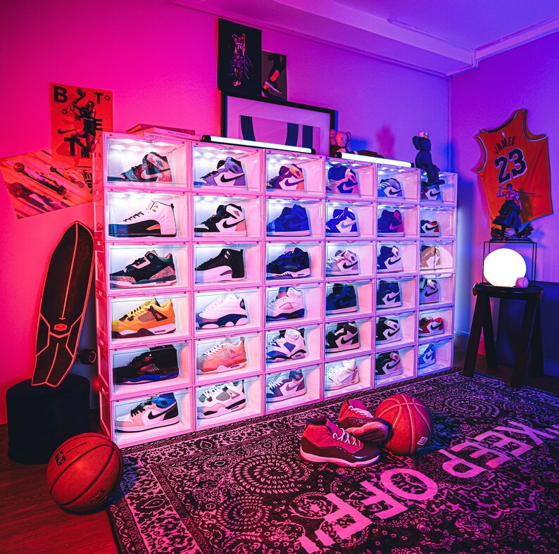 Sound Control Led Light Shoe Box LED Lighted Display Case Etsy