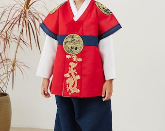 FREE SHIPPING | Korean Hanbok 1 Year Birthday / 2 Piece Set / Dohl, Dol, 100 Day, First Birthday / Korean Traditional Costume | JoliTree