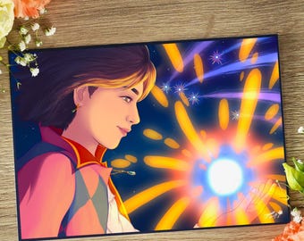 A5 poster – “Hauru - Howl's Moving Castle” | Illustration printed with spot varnish