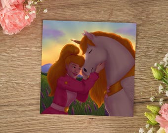 Poster (14.8 x 14.8) – “Princess Starla and Sunstar” (Princess Starla and the Magic Jewels) | Printed illustration