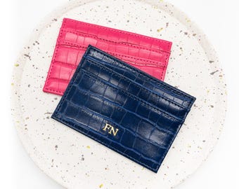 Cardholder personalized in many colors with initials | The wallet is a great gift | Customize your cardholder