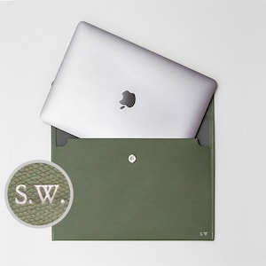 Elegante und personalisierte Laptop Hülle und Tablet Hülle für das 13 Zoll MacBook Air oder das 12,9 Zoll iPad Pro individuelles Geschenk Bild 1