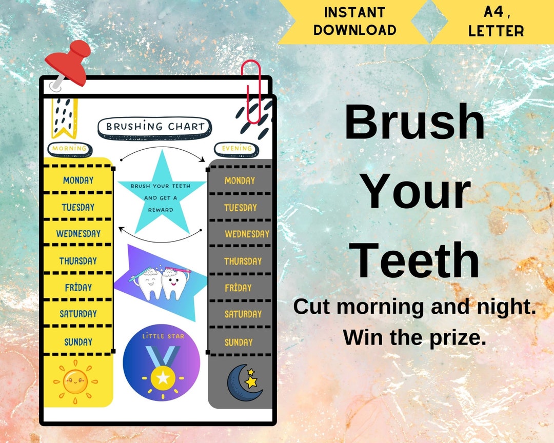 Teeth Brushing Chart Brush Your Teeth Tooth Kids Brush Teeth Chart Clipping Tooth Tooth Brushing