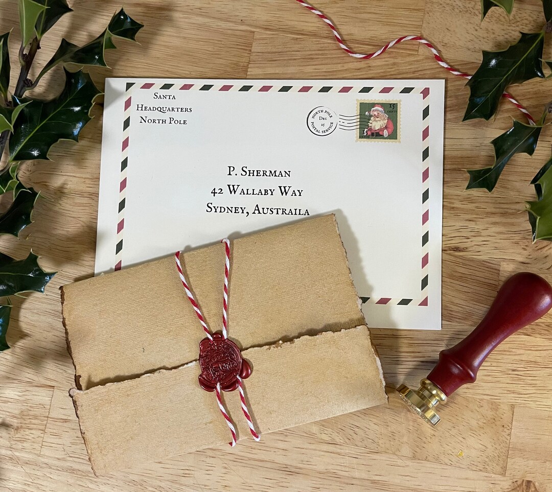 Santa Letter Santa Present Custom Santa Letter Mailed - Etsy