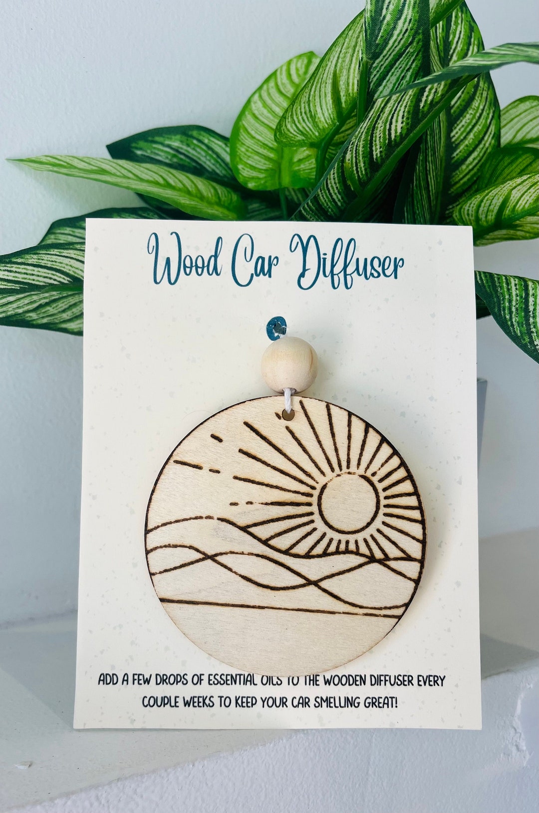 Car Air Freshener Wooden Car Diffuser Wooden Essential Oil Etsy