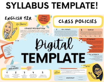 Syllabus Template, Course Syllabus, High School Syllabus, Class Syllabus, Syllabi, Course Overview, Class Contract