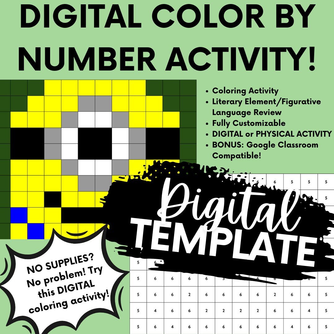 Digital Color by Number Activity, Figurative Language Activity ...