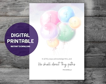 Christian Graduation Card. Graduation Class of 2024. Celebration. Encouragement. Congrats. - DIGITAL DOWNLOAD, PRINTABLE