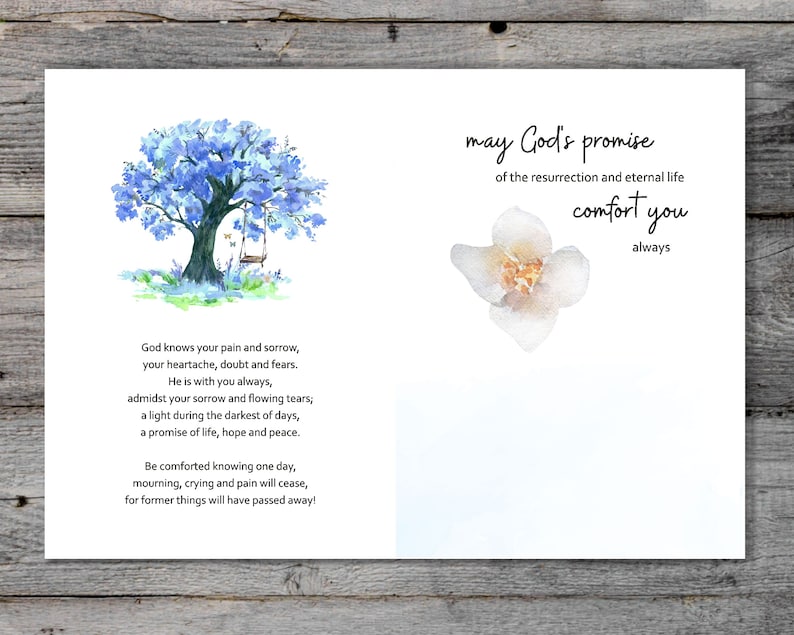 Religious Sympathy Card, Christian Sympathy Card, Condolence Card