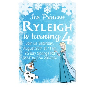 Elsa Birthday Invitation