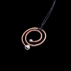 Copper Spiral Pendant. Gift Birthday Gift Gift for her Gift for him