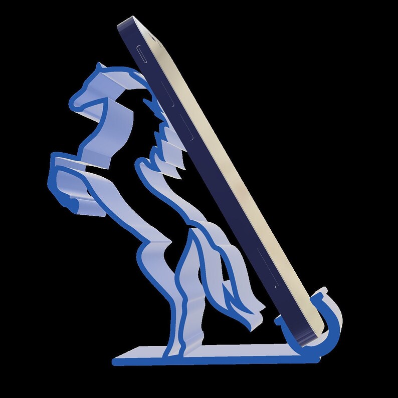 Mustang Horse Phonestand, Hold Your Phone in the Horse Shoe, 3d Printed