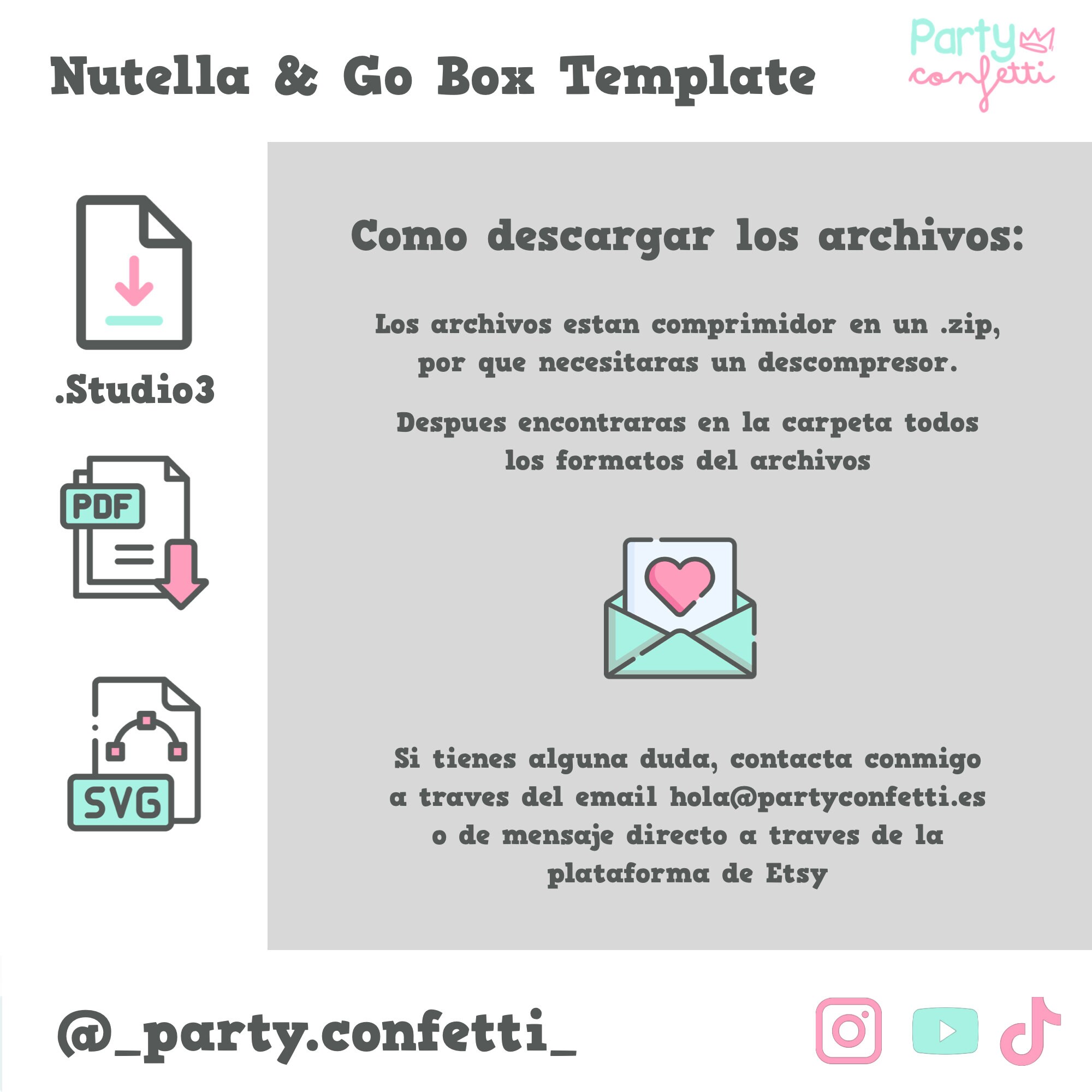 Nutella &amp; Go Template Silhouette Cricut Pdf SVG - Etsy