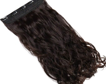 5 Clips Curly Synthetic Heat Resistant Hair Extension 24 Inches ,Hair Extensions To Increase Instant Length And Volume