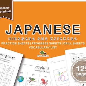 Japanese Hiragana and Katakana Worksheets