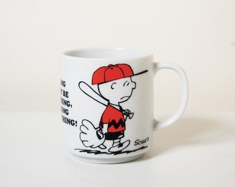 Vintage Peanuts Charlie Brown Coffee Mug Made in Japan