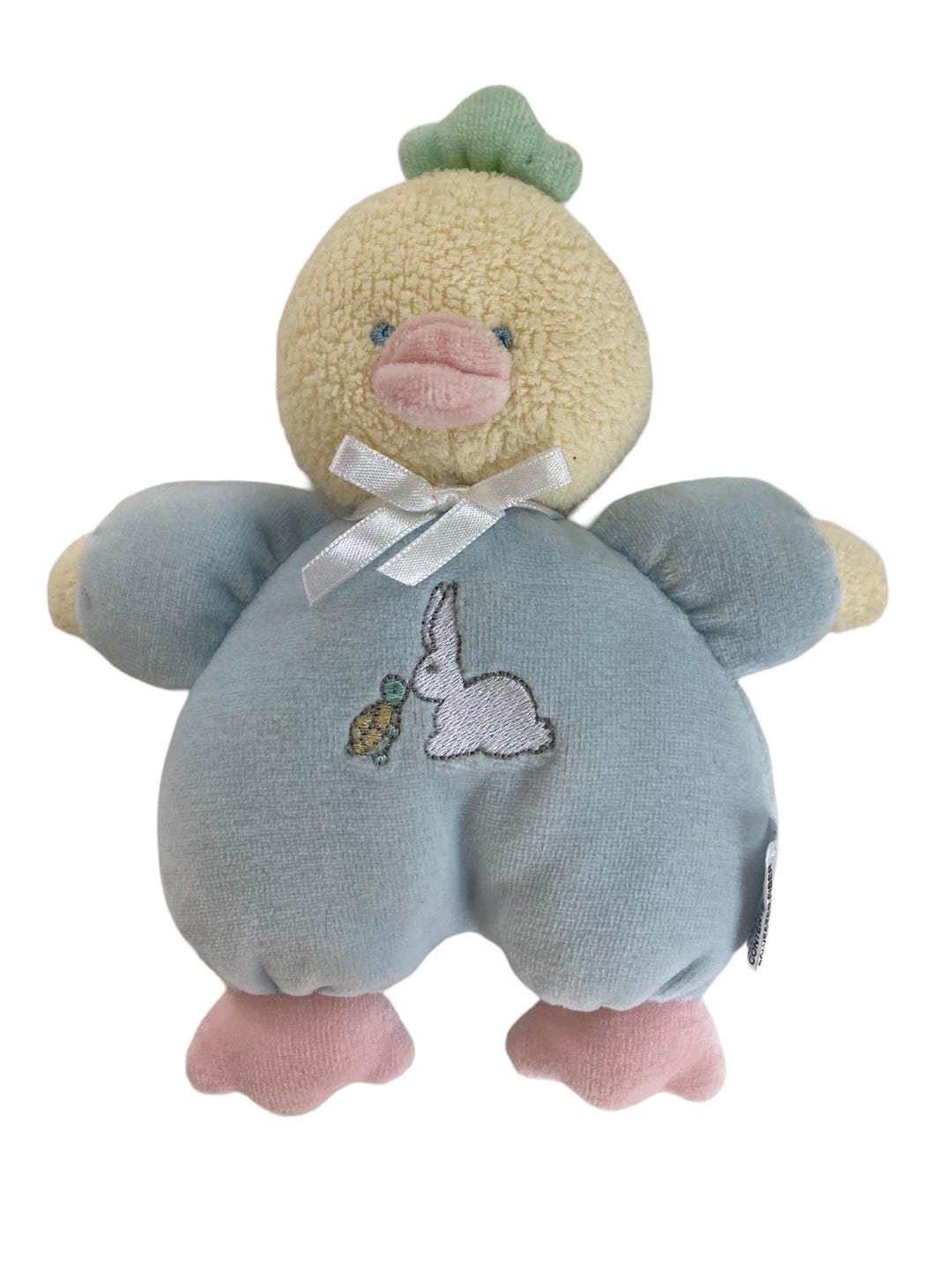 Soft Dreams Pastel Chick Duck Bunny Baby Rattle Plush 7” Vintage 4005 ...