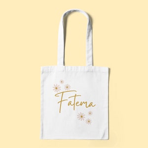 Personalised Name Cotton Tote Canvas Bag