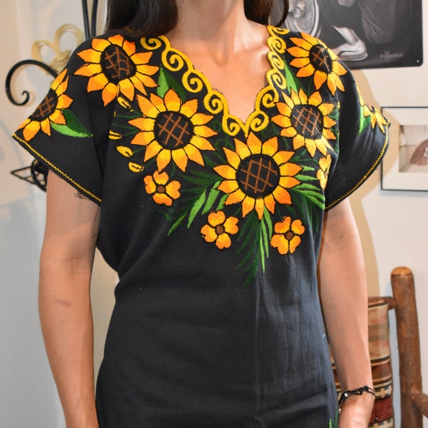 Sunflower Dress Women Etsy