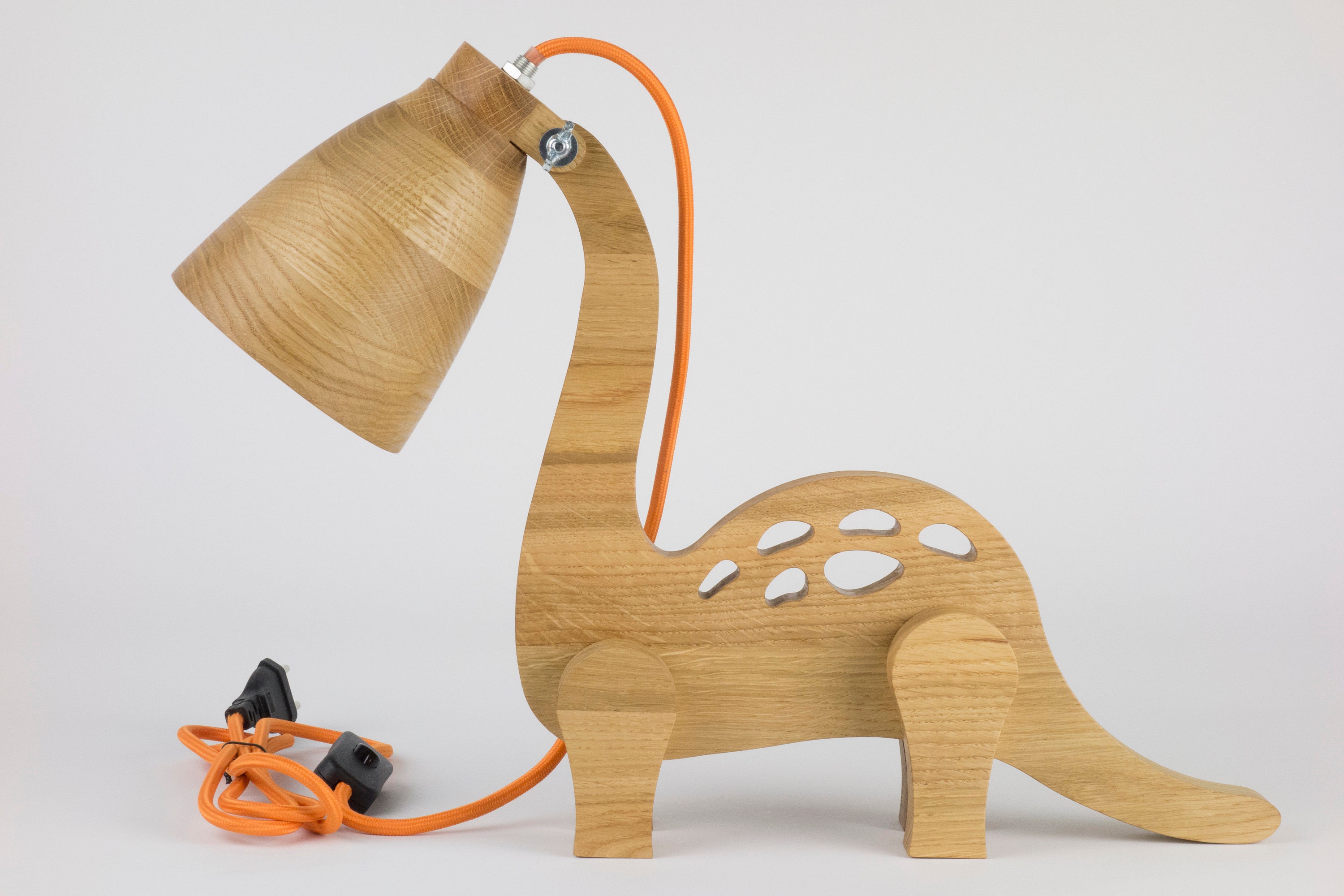 Dinosaur Table Lamp Oak Table Lamp Oak Lamp - Etsy