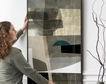 抽象画 - ミニマリスト抽象ポスター - モダン幾何学アート