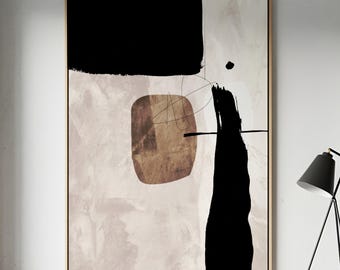 抽象画 - ミニマリスト抽象ポスター - モダン幾何学アート