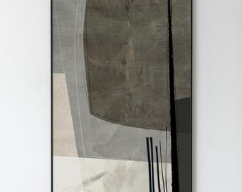 抽象画 - ミニマリスト抽象ポスター - モダン幾何学アート