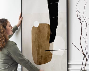 抽象画 - ミニマリスト抽象ポスター - モダン幾何学アート