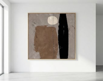 抽象画 - ミニマリスト抽象ポスター - モダン幾何学アート