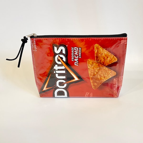 Handmade Doritos Fromage Nacho Cheese / Nacho Cheese upcycled zipper pouch