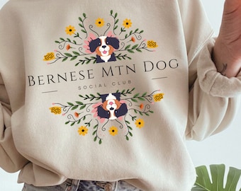 Sudadera del Club Social del Perro de Montaña Bernés, Sudadera Berner, Regalo para amantes de los perros, Camiseta BMD para mamás perrunas