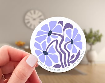 Pegatina de vinilo "Body Positive ED Recovery" (Positividad corporal para la recuperación de trastornos alimenticios) - Salud mental, amor propio.