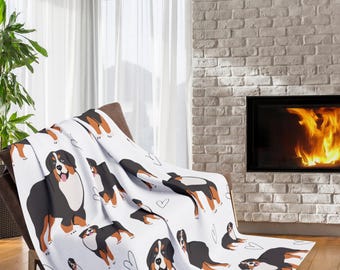 Manta para perro de montaña bernés, regalo para mamá de perro bernés, manta acogedora para papá bernés, regalo para amante del perro de montaña bernés, regalo de Navidad para mamá bernesa