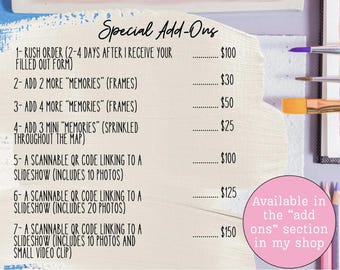 Artículo adicional para el mapa de la historia de amor - Pedido urgente