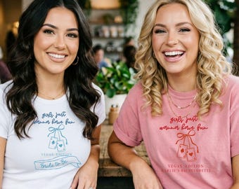 Camisetas personalizadas para despedida de soltera en Las Vegas PNG / Lucky in Love / Camiseta retro para fiesta de casino / Regalo personalizado para el viaje de las damas de honor
