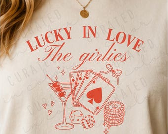 Lucky In Love Vegas Bach PNG / Diseño para despedida de soltera en casino / Camiseta para el grupo de la novia en Las Vegas / Viaje a Las Vegas / Descarga digital instantánea