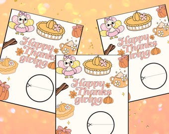 Thanksgiving Party Favor Fall Celebration Gift Tag Kids Classroom School Party Printable PlayDoh Card Gift from Teacher Friendsgiving