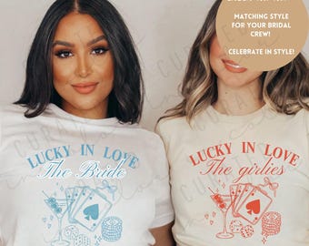 Lucky In Love Vegas Bach PNG / Diseño para despedida de soltera en casino / Camiseta para el grupo de la novia en Las Vegas / Viaje a Las Vegas / Descarga digital instantánea