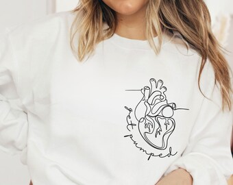 Holen Sie sich gepumpt Herz Sweatshirt, CVICU Krankenschwester Geschenk