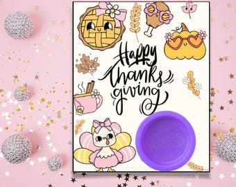 Thanksgiving Party Favor Fall Celebration Gift Tag Kids Classroom School Party Printable PlayDoh Card Gift from Teacher Friendsgiving