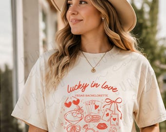 Lucky In Love Vegas Bach PNG / Diseño para despedida de soltera en casino / Camiseta para el grupo de la novia en Las Vegas / Viaje a Las Vegas / Descarga digital instantánea