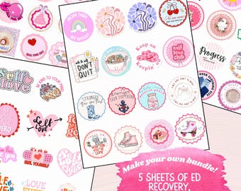 Hoja de pegatinas de vinilo para la recuperación de la disfunción eréctil: amor propio y motivación