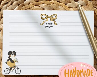 handmade notepad Bernese mountain dog gift for dog lover